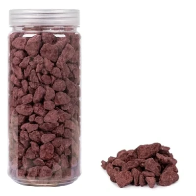 Afbeelding van HEKU Grote decoratieve stenen (9 13 mm) in bordeaux, ca. 750 g, veelzijdig inzetbaar, praktisch verpakt, ideaal voor decoratie en knutselprojecten