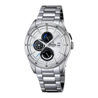 Afbeelding van Festina F16876/1 Multifunction Horloge Staal Zilverkleurig 42 mm