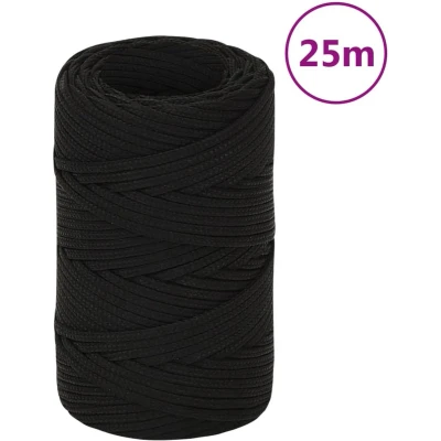 Afbeelding van vidaXL Werktouw 2 mm 25 m polyester zwart