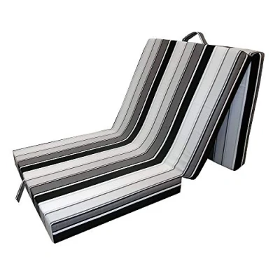 Afbeelding van Vitalispa Vouwmatras, Zwart/Wit, 190 x 70 cm