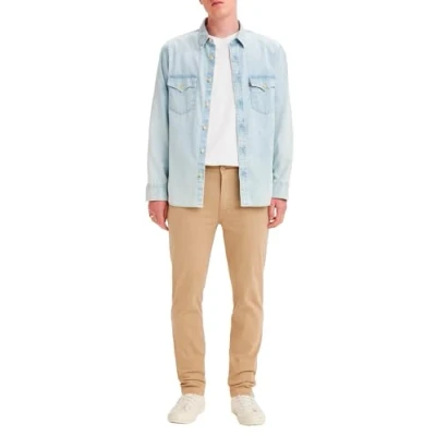 Afbeelding van Levi&#039;s heren Taper slim fit chino met stretch in de kleur Beige, maat: W28/L32