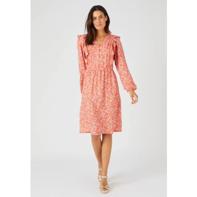 Afbeelding van Damart Blousejurk pure viscose Lenzing(TM) EcoVero(TM) Dames Rood 46