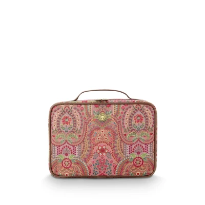 Afbeelding van Pip Studio Casey Beautycase Dames Toilettas Jabali Rood 27x10x19cm
