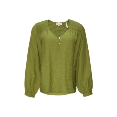 Afbeelding van s.Oliver MET Gesmokte Details Blouse, Dames, Maat: 34, Guacamole