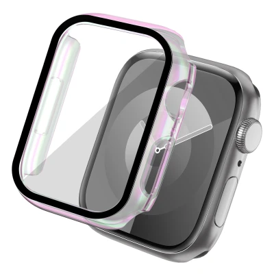 Afbeelding van Apple Watch 45 mm Hoes: imoshion Full Cover Shiny Hardcase Transparant Kunststof Smart Covers