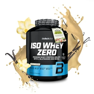Afbeelding van BioTechUSA Iso Whey Zero Premium Protein Isolate Grass Fed Enzyme Free Sugar and Gluten free, 1816 g, Vanille