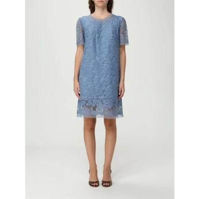 Afbeelding van Elegant Lace Dress with Short Sleeves and Refined Detailing Wo