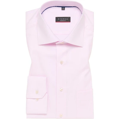 Afbeelding van Eterna Strukturiertes Twillhemd Modern FIT Overhemd, Heren, Maat: 48x65, Rosa