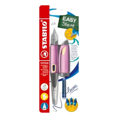 Afbeelding van STABILO EASYbirdy Ergonomische Vulpen Linkshandig Pastel Edition Zacht Roze /Apricot Speciale L Punt