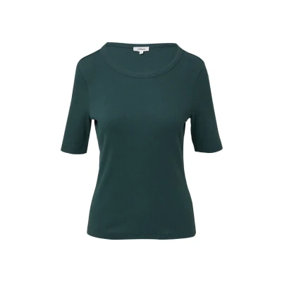 Afbeelding van s.Oliver Tshirt basic, Dames, Maat: 40, Tannengrün