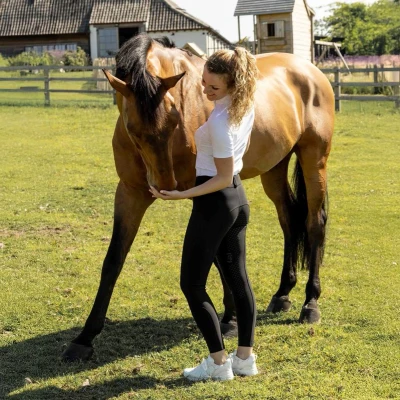 Afbeelding van Kentucky Horsewear Rijbroek Miami Dames Full Grip 4 Way Stretch Zwart Maat 38 Slim Fit &amp; Ademend