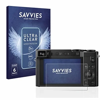 Afbeelding van Savvies Screenprotector voor Panasonic Lumix DMC TZ100 Folie Beschermfolie transparant (6 Stuks)