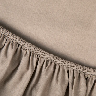 Afbeelding van Hoeslaken Kayori Shizu Taupe (Percal) 160 x 210 cm