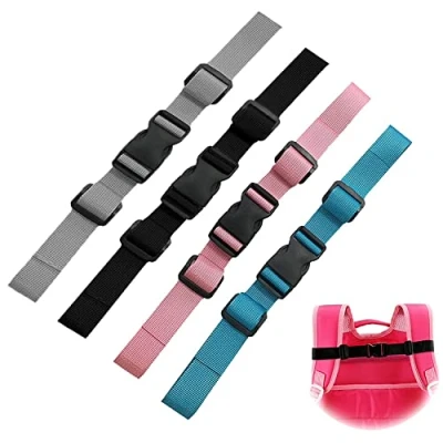 Afbeelding van JOYOLA Borstriem, verstelbaar, 4 stuks, borstband met snelsluiting, antislip riem voor schooltas, schoolrugzak, universeel, joggen en wandelen, buiten
