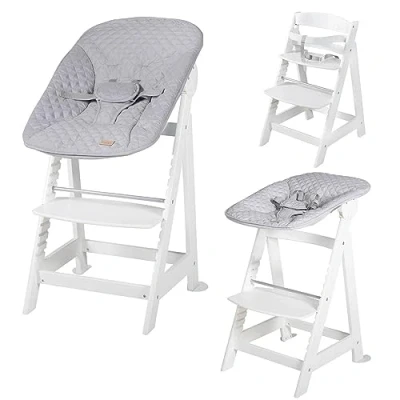 Afbeelding van roba Kinderstoel Born Up wit Set 2 in 1 incl. Newborn Style grijs
