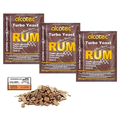 Afbeelding van 3 x Turbogist Alcotec Rum 73 g, Hgist Voor Gisting, Turbo Gist, Gist Mash, Wodka