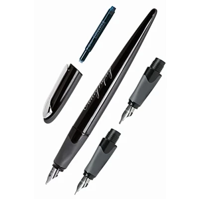 Afbeelding van ONLINE kalligrafieset I geschenkset Best Writer kalligrafie vulpen schrijven met converter Basisset zwart