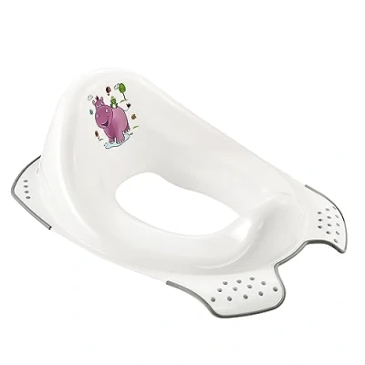 Afbeelding van keeeper Wc brilverkleiner voor kinderen, Hippo, vanaf ca. 1,5 tot 4 jaar, met antislip, Ewa, wit