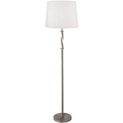 Afbeelding van Searchlight Staande schemerlamp Vegas metaalgrijs met wit EU7565SS