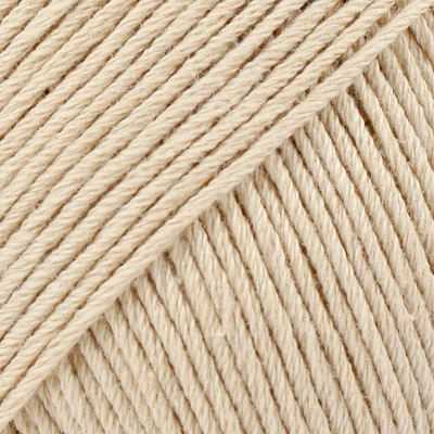 Afbeelding van DROPS Safran Uni Colour 64 lichtbeige Katoen Garen