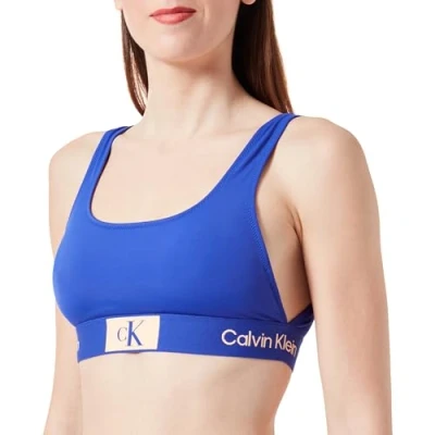 Afbeelding van Calvin Klein Swimwear Bralette Bikinitop, Dames, Maat: XS, Midnight lagoon