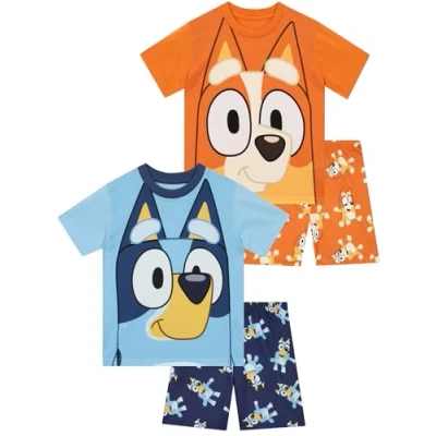 Afbeelding van Bluey Pyjama Set 2 Pack Jongens Pyjama’s Bingo Korte Voor Blauw 122