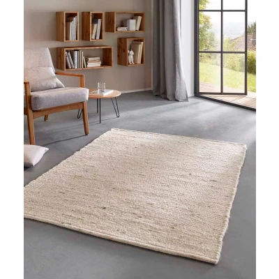 Afbeelding van Wollen Vloerkleed Bokn Crème/beige 250x290 Cm
