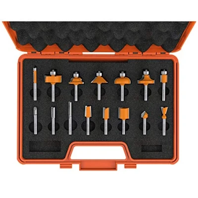 Afbeelding van CMT Orange Tools 900.001.00 Koffer met 15 rechte frezen en profiel, S 8 HW DX