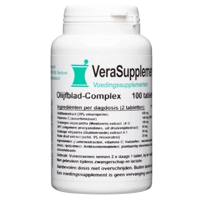 Afbeelding van VeraSupplements Olijfblad Complex Tabletten 100TB