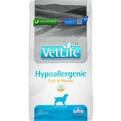 Afbeelding van Vet Life hondenvoeding Hypoallergenic Vis met Aardappel 2 kg.