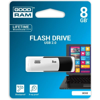 Afbeelding van Goodram UCO2 USB flash drive 8 GB Type A 2.0 Zwart, Wit