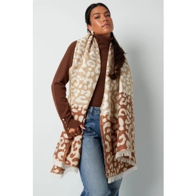 Afbeelding van Sjaal Leopard Lover Beige Panter Herfst/Winter