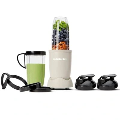 Afbeelding van nutribullet Pro 900, elektrische blender, shredder, smoothiemaker, multifunctionele 900w vermogen 900ml en 710ml beker, Matte Sand, NB910MASN