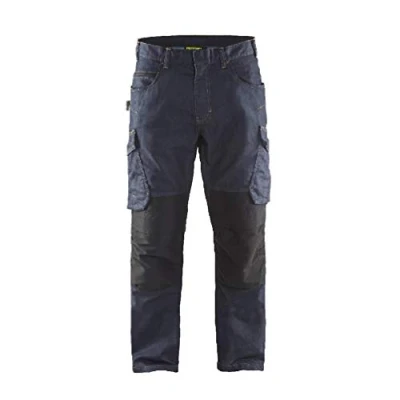 Afbeelding van Blaklader Service werkbroek denim 1497 1141 Marineblauw/Zwart D108