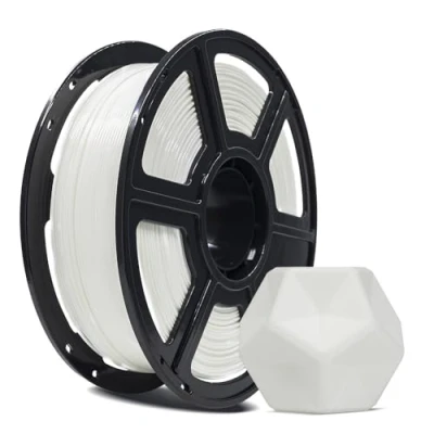 Afbeelding van FLASHFORGE PLA PRO 3D printerfilament, 1,75 mm, 1 kg spoel, maatnauwkeurigheid +/ 0,02 mm voor FDM printers, betere taaiheid en geen knopen, wit