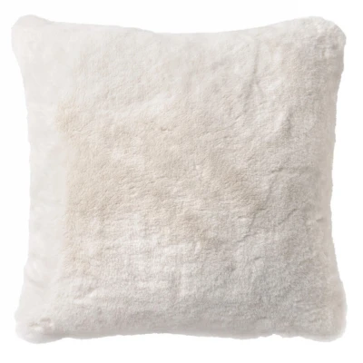 Afbeelding van Dutch Decor ZAYA Sierkussen 60x60 cm bontlook effen kleur Snow White wit