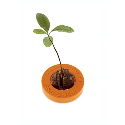 Afbeelding van R&amp;R SHOP Avocado Germinator Drijvende pot voor het ontkiemen van avocado&#039;s, zaadgroeikit, maïsplastic (Oranje)