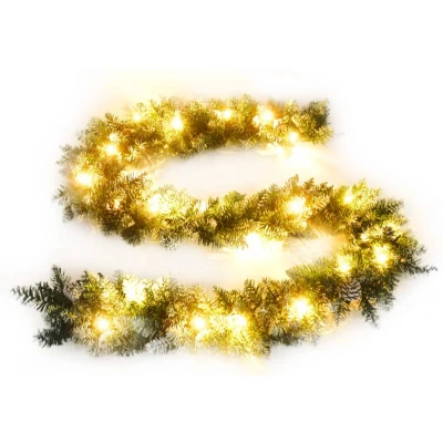 Afbeelding van Kerstslinger met LED lampjes 5,2 m PVC groen