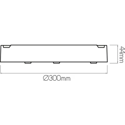 Afbeelding van QIJO plafonnier rond grijs SMD LED 2300Lm 17,5W IP65