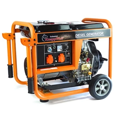 Afbeelding van Stroomgenerator KW5500 1 fasig 5000 Watt diesel generator noodstroomaggregaat oranje