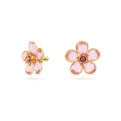 Afbeelding van Swarovski 5656635 Florere Goudkleurig Oorstekers Oorknopjes horloge Goudkleur