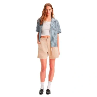 Afbeelding van Levi&#039;s Pleated Trouser Shorts, Dames, Maat: 28, Safari