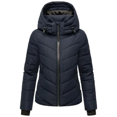 Afbeelding van MARIKOO Samuiaa XVI Winterjas voor dames, warm, gewatteerd, met afneembare capuchon, XS 3XL, Donkerblauw,