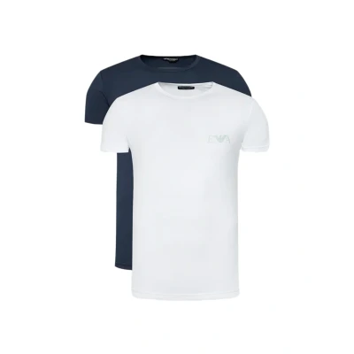 Afbeelding van Emporio Armani Girocollo 2 PACK Pyjamashirt, Heren, Maat: XL, Marine/weiß
