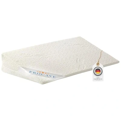 Afbeelding van PROCAVE Bedwig wigvormig schuimkussen ademende matrasverhoging Made in Germany aloë vera dubbele overtrek 90 cm x 45 15/1