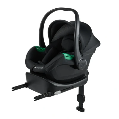 Afbeelding van Kinderkraft MINK PRO 2 i Size 40 87 cm babyzitje, kinderzitje met isofix FX2 basisstation, autostoel van geboorte groep 0+, verstelbare hoofdsteun, inzetstuk voor de jongsten in set, zwart