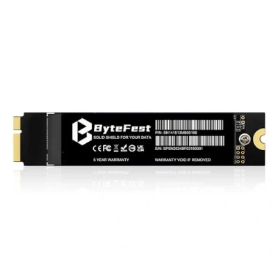 Afbeelding van ByteFest 256 GB SSD Vervanging voor Apple MacBook Air Mid 2012 A1465 (EMC 2558) A1466 2559) (MacOS voorgeïnstalleerd)