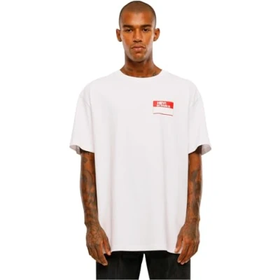 Afbeelding van Upscale by Mister Tee Unisex HEY! MY NAME IS Tshirt print, Maat: Small, White