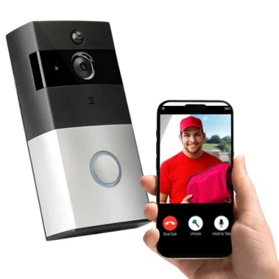 Afbeelding van Millarco Home&gt;it® video deurbel met wifi en app, 720p HD camera, nachtzicht, 2 weg audio, bewegingsdetectie, live weergave, diefstalbeveiliging