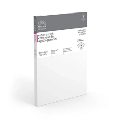 Afbeelding van Winsor &amp; Newton 6205025 Professioneel spieraam fijnkorrels, doek met 280 g/m² van 100% katoen, 3 voudig gegrond voor aquarel, olieverf, acrylverf, 30 x 40 cm